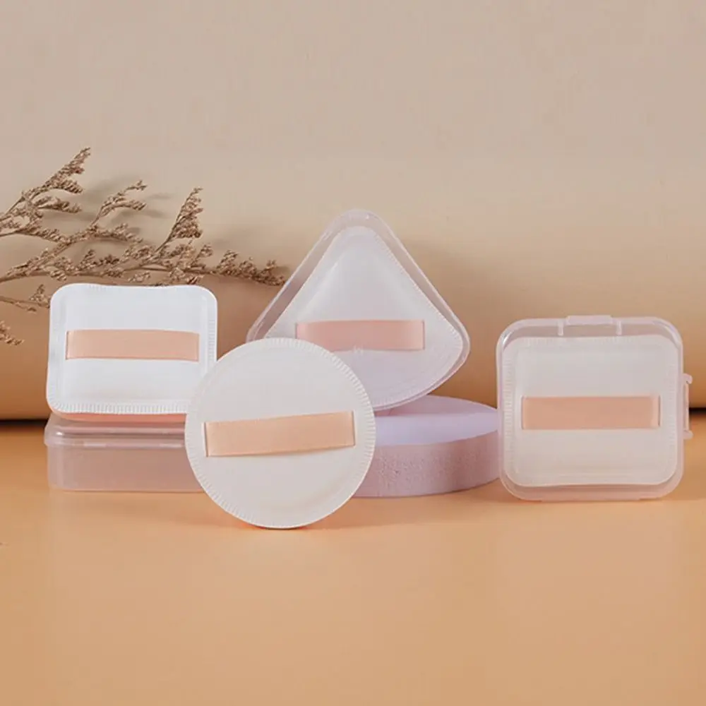 Round Triangle Powder Puff Square Dual-use Wet Dry Cosmetic Puff Hide Pores Make-Up Sponge Triangle Makeup Egg Puff Ladies/Girls