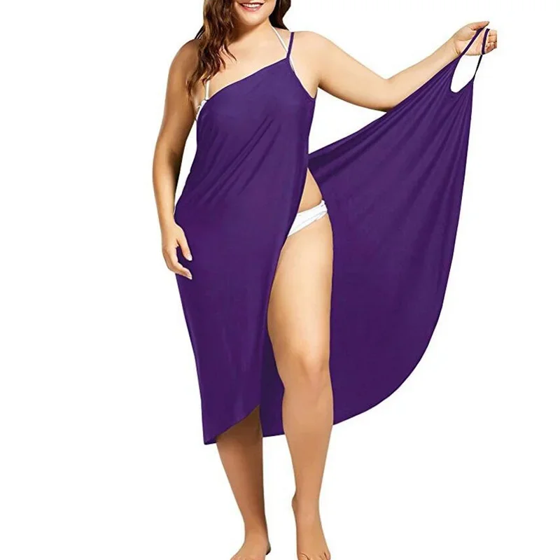 Plus Size Women Summer Swimsuit Scarf Beach Cover Wrap Sarong Skirt Maxi Dress Cover up Beach Sarong Pareo Bikini Swimsuit Wrap