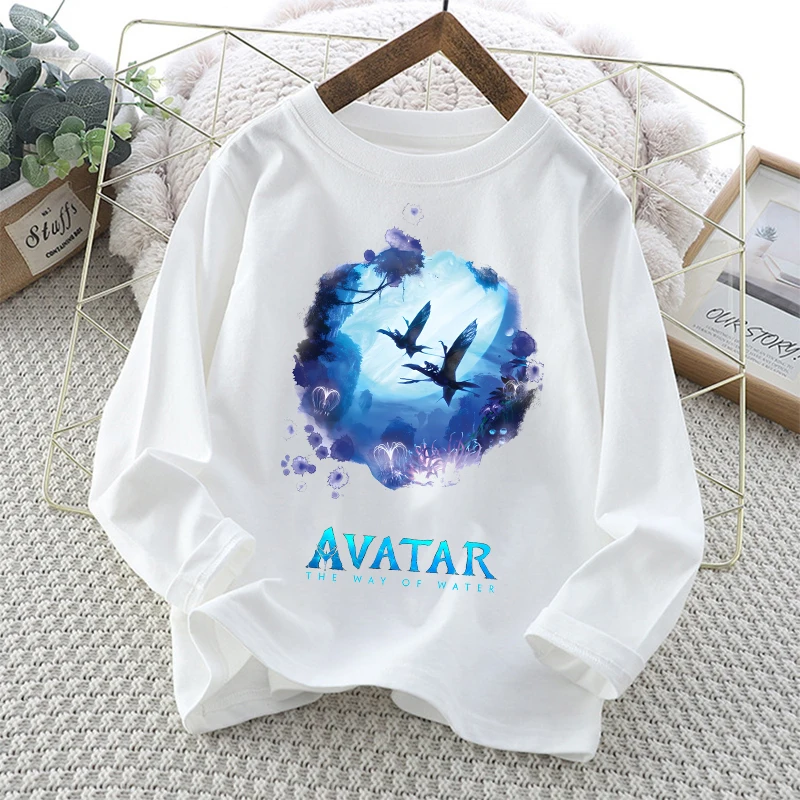 

Avatar Fire and Ash Child Long Sleeve T-shirt Science Fiction Theme Print Crew Neck Tees Boys Girls Winter Warmth Cotton Tops