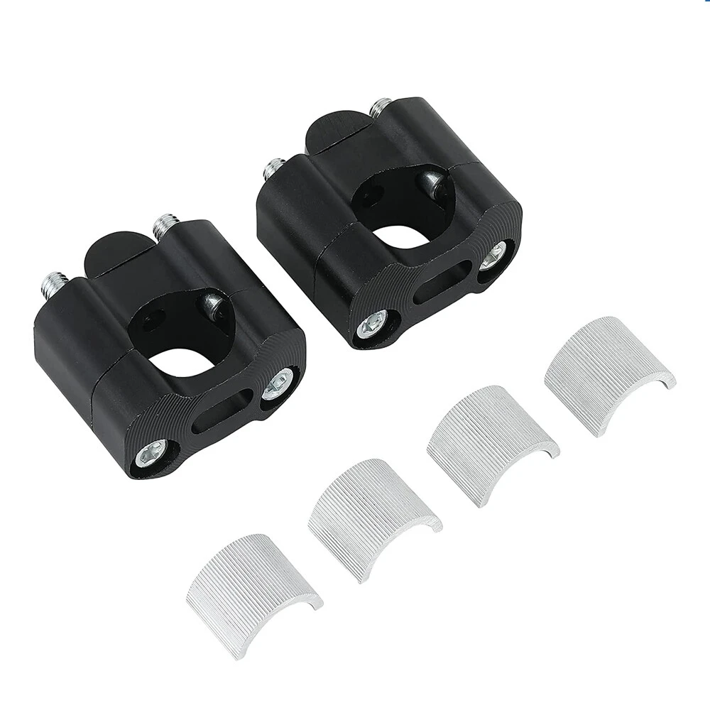 Adaptor Pengangkat Klem Dudukan Batang Gemuk Stang Hitam 7/8 "hingga 1 1/8" Sepeda Motor Trail