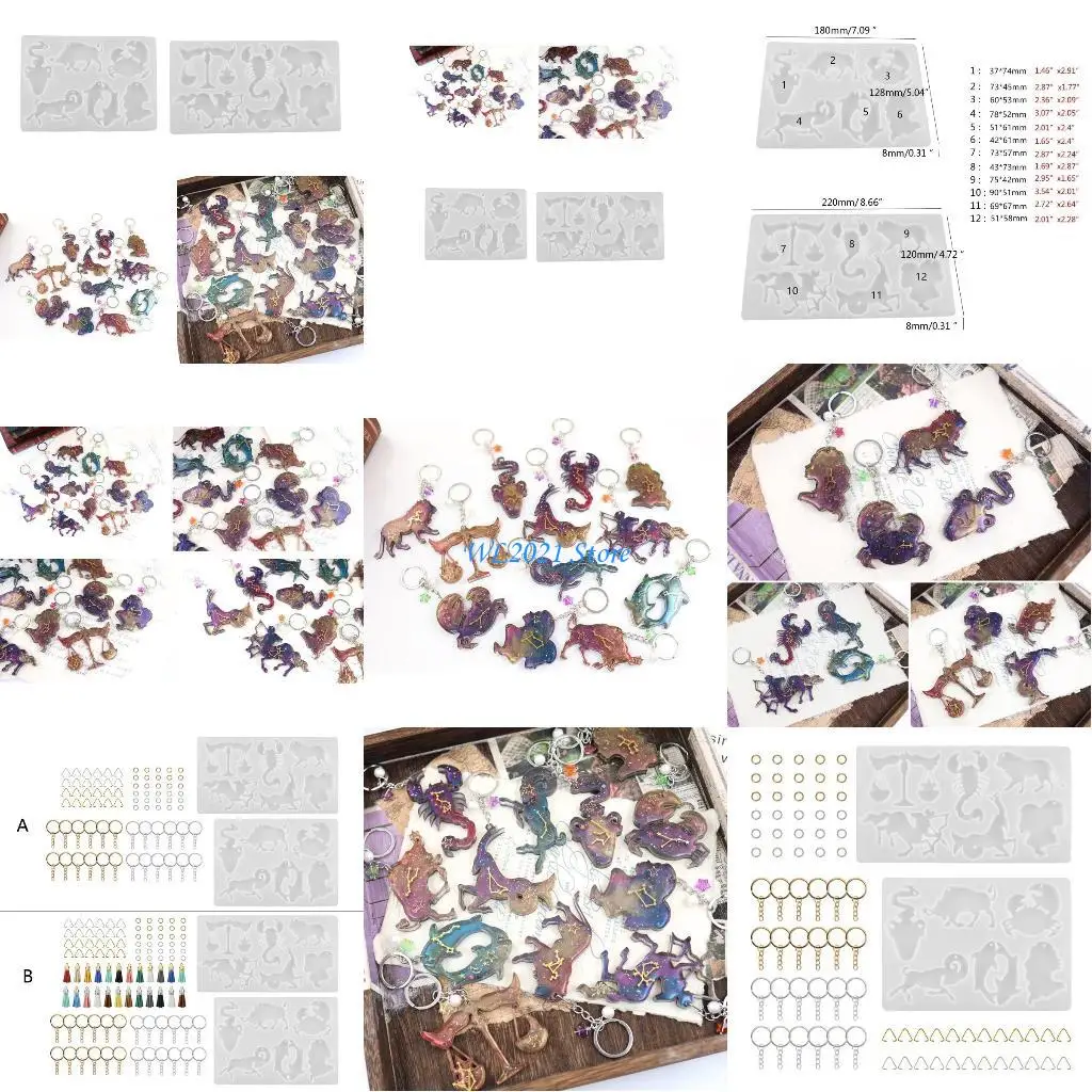 

G5GC Созвездие Смола Форма для изготовления ювелирных изделий DIY Ремесло Смола Кисточка Брелки