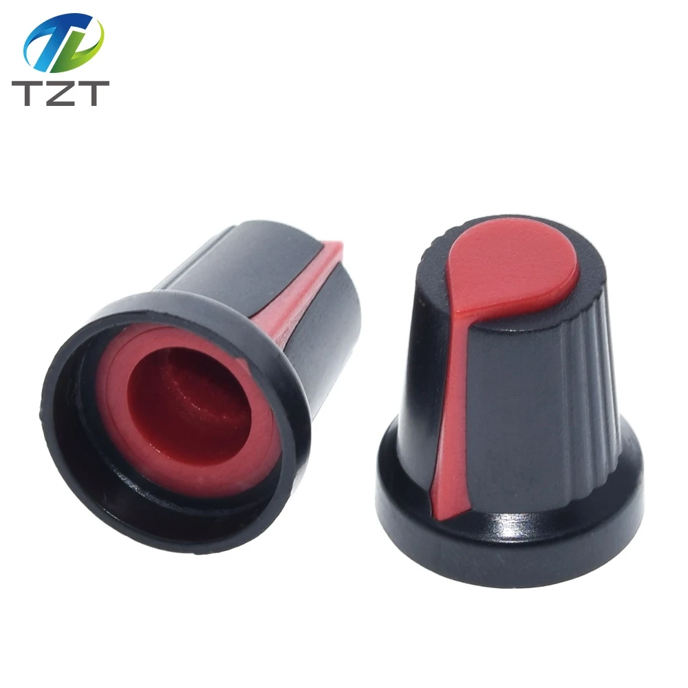 10PCS/lot WH148 potentiometer knob cap(copper core) 15X17mm 6mm Shaft Hole AG2 Yellow Orange Blue White Red image 4