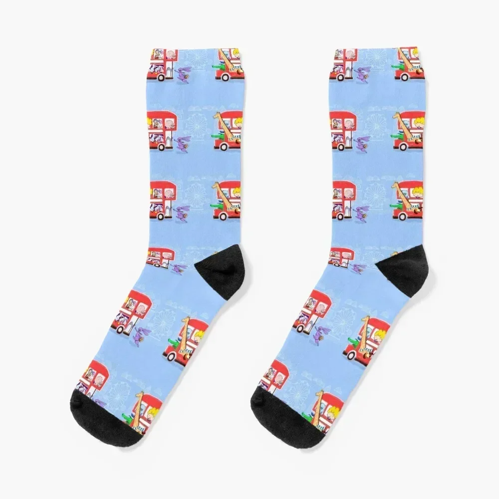 London bus Socks cartoon Argentina Rugby Man Socks Women's