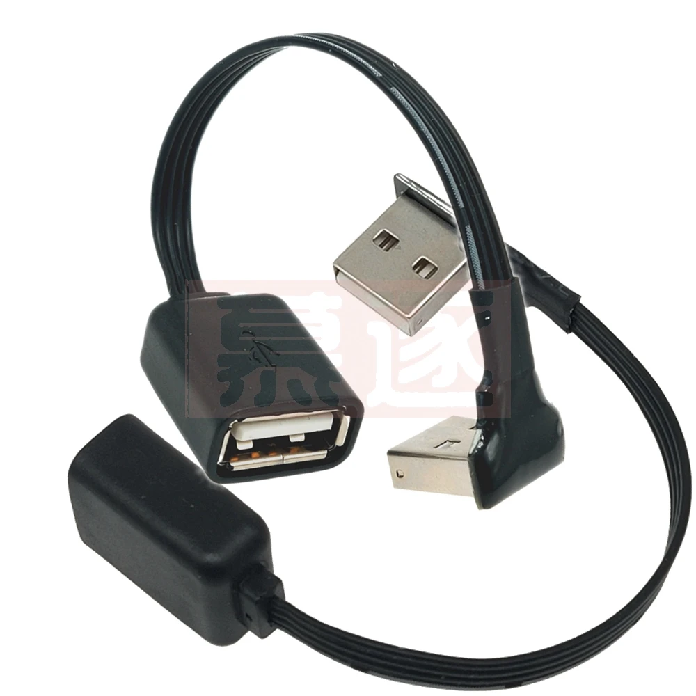 USB لينة سيليكون محول 2.0 ذكر إلى أنثى 90 درجة صعودا وهبوطا اليسار واليمين الكوع تمديد كابل الزاوية اليمنى تمديد dat