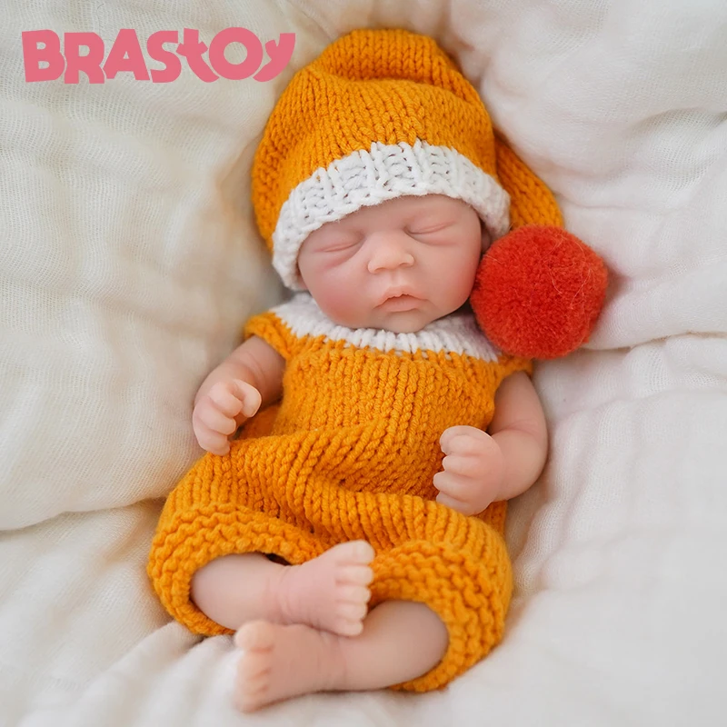 ベビーリボーンドール-ソリッドシリコン製-20cm-女の子-リアルなソフトタッチ-メッキ加工可能-ブラジルから発送