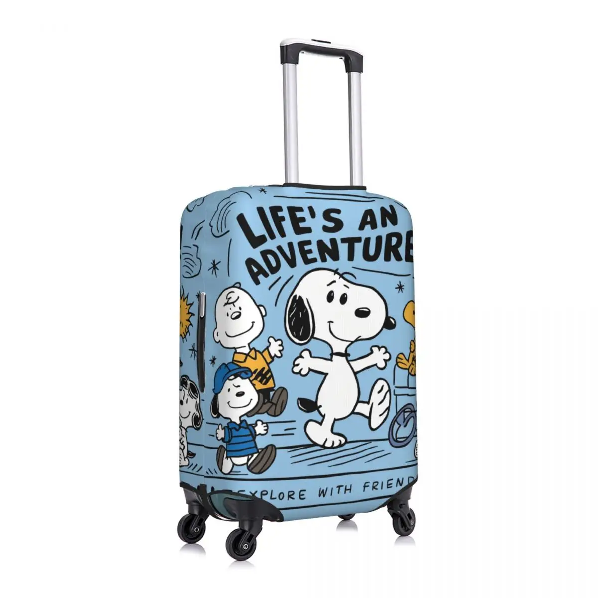 Personalizado bonito s-noopys amendoim capa de bagagem protetor elástico simples dos desenhos animados moda impressa capas de mala de viagem