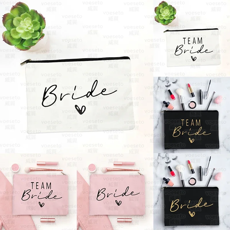 Team Bride Cosmetic Pouch Bachelorette Party Gift Travel Lipstick Bag Cosmetic Organizer  Make Up Bag Cosmetic Pouch  Case