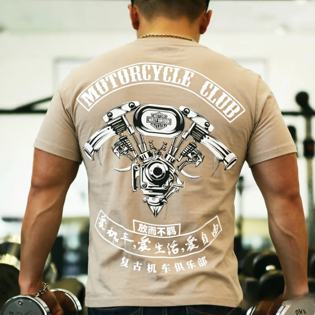 2026 Vintage Motorcycle Engine Graphic T-Shirt Kids Adults Retro Biker Art Print Casual Short Sleeve Crew Neck Tee