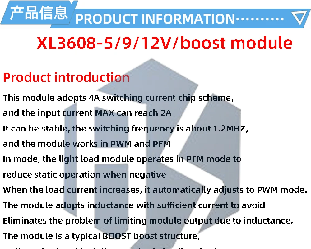 EGBO 2A Mini Boost Board XL3608 5V 9V 12V DC-DC Schalter Step Up Power Modul 2,5V-11,5V Eingangsspannung – Detail 2