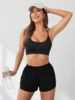 2026 New Style Faux Two-Piece Yoga Shorts