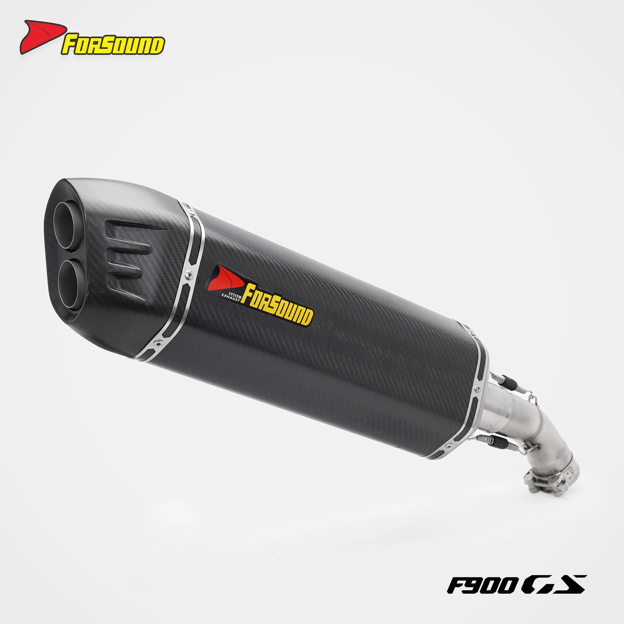 Forsound Factory Wholesale Price BMW F900GS Titanium Exhaust Valved Muffler with Mid Pipe Resonator