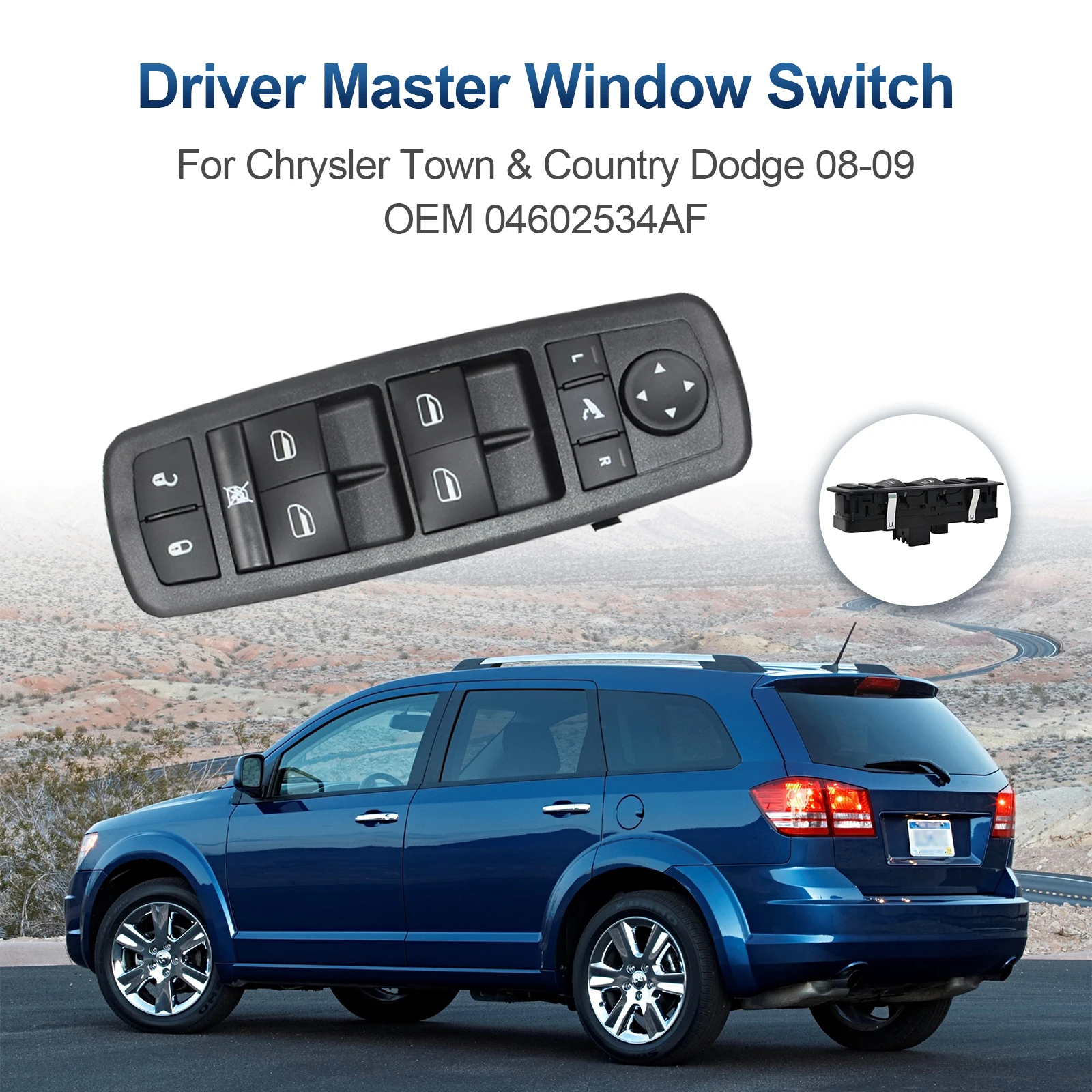 

Artudatech Driver Master Window Switch For Chrysler Town & Country Dodge 08-09 04602534AF Car Accessories