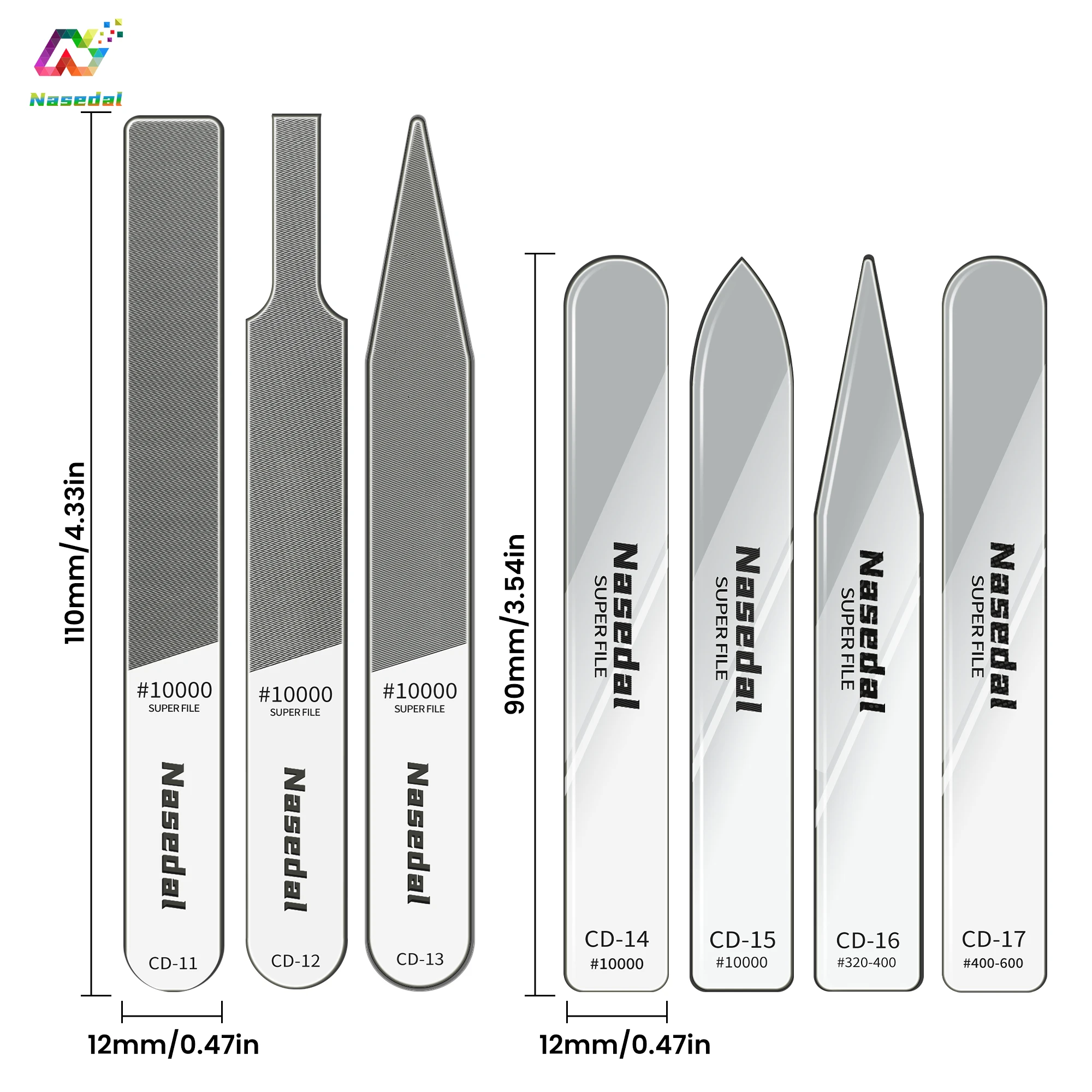 Nasedal Ultrafeine Glasfeile, waschbares Polierwerkzeug für Gunpla Resin & Militärmodelle, zum Entfernen von Nub-Rückständen und für Spiegelfinish-Politur – Detail 12