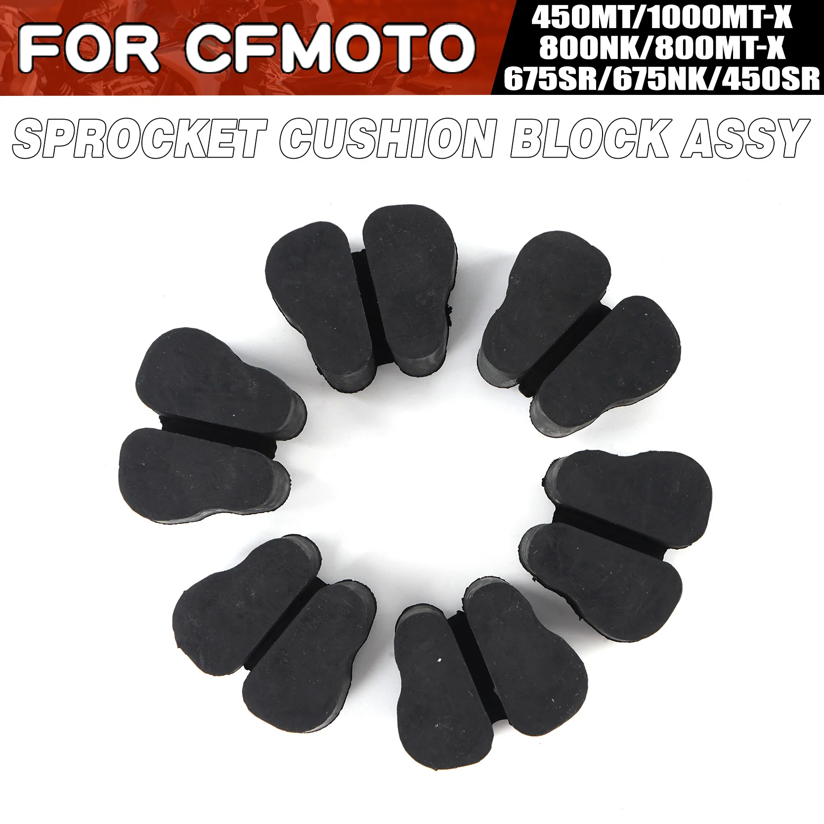 For CFMOTO Sprocket Cushion Block Assy 450MT 675SR 675NK 450SR  800NK 800MT-X 1000MT-X Motorcycle Accessories Moto Parts