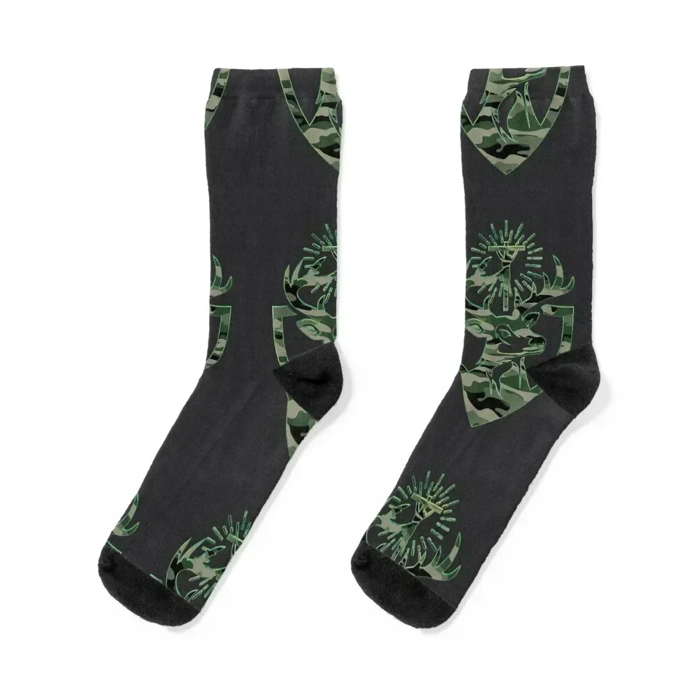 

St, Hubert Hubertus Patron Saint of Hunters Stag Socks Heating sock gym FASHION Socks For Men Women's