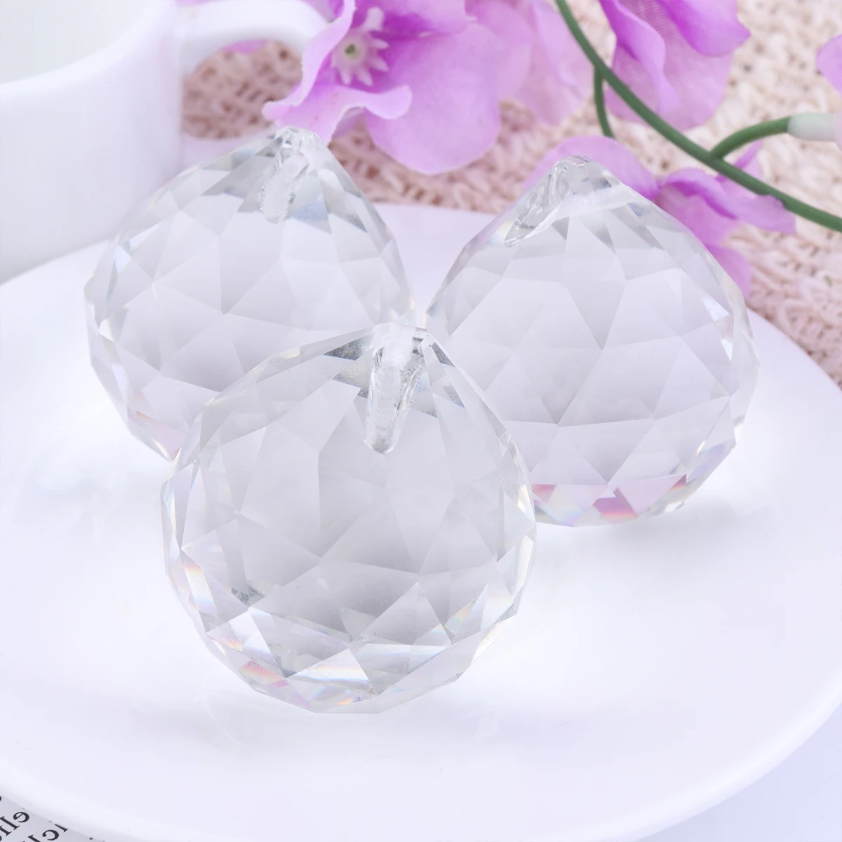 

6pcs Crystal Ball Pendants Quality Clear Crystals Feng Shui Prisms Windows Decoration Beads Jewelry