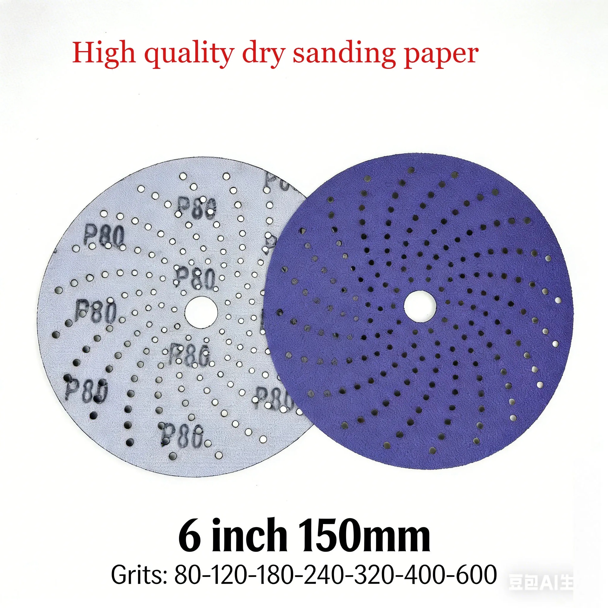 

Наждачная бумага, 6 дюймов, 150 мм, керамические шлифовальные диски (зернистость 80-600), циклонные отверстия, устойчивая к разрыву пленка, высокая эффективность резки