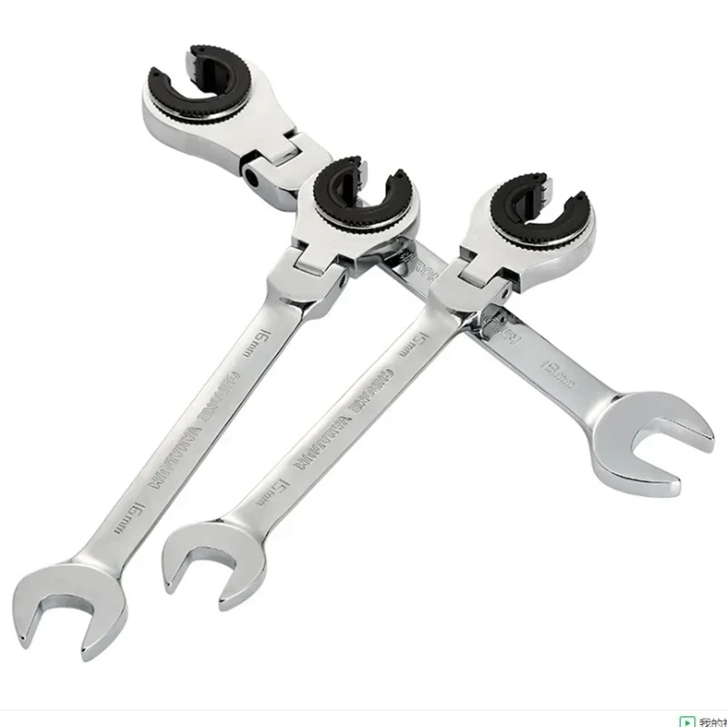 8-30mm Metric Flex-Head Ratcheting Wrench Set Professional Chrome Vanadium Steel Ratchet Wrenches Combination Ended Spanner Kit