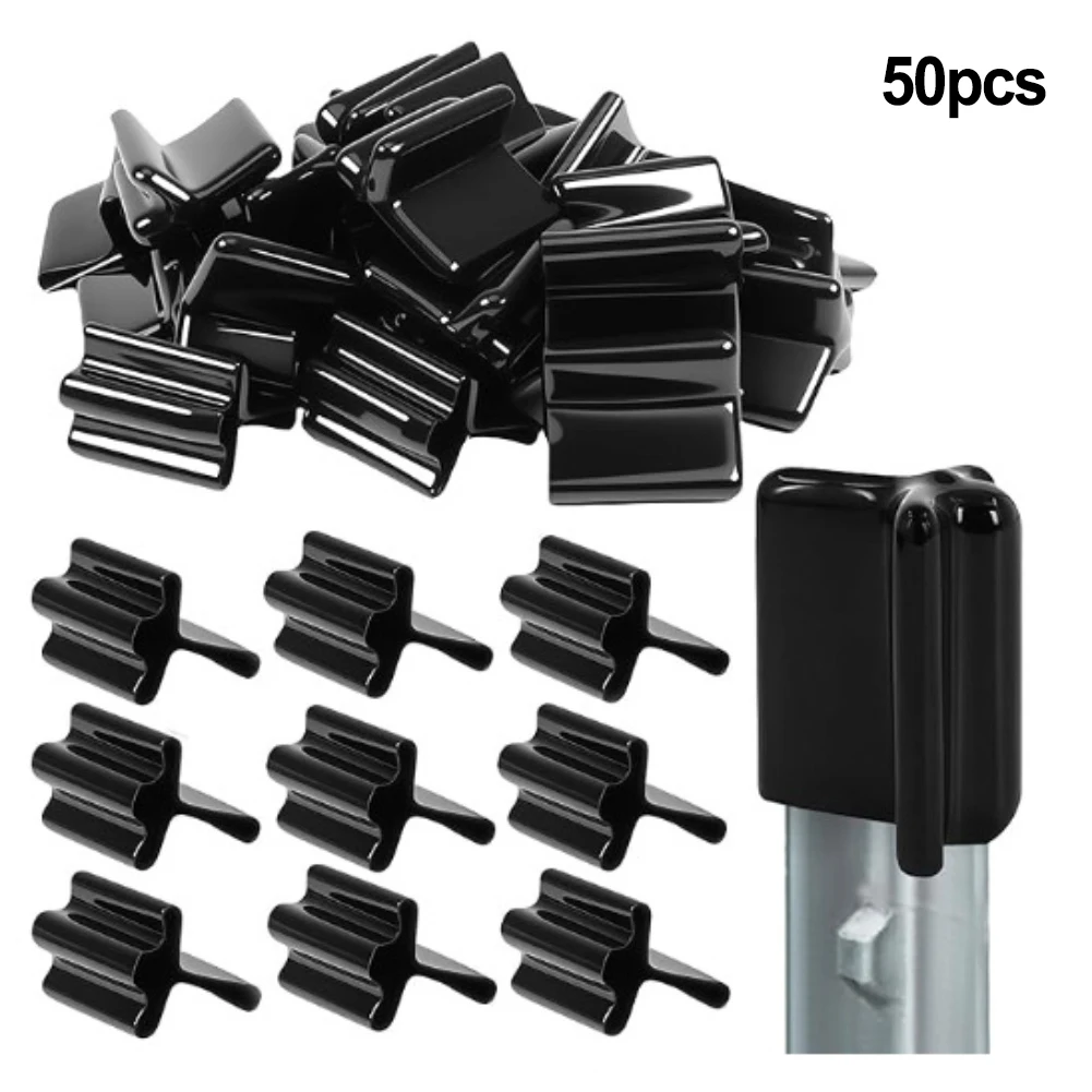 

50 шт. долговечные виниловые чехлы для стоек, безопасные устойчивые к атмосферным воздействиям заостренные топы с Т-образными стойками, защита от угла, железный чехол с рукавами
