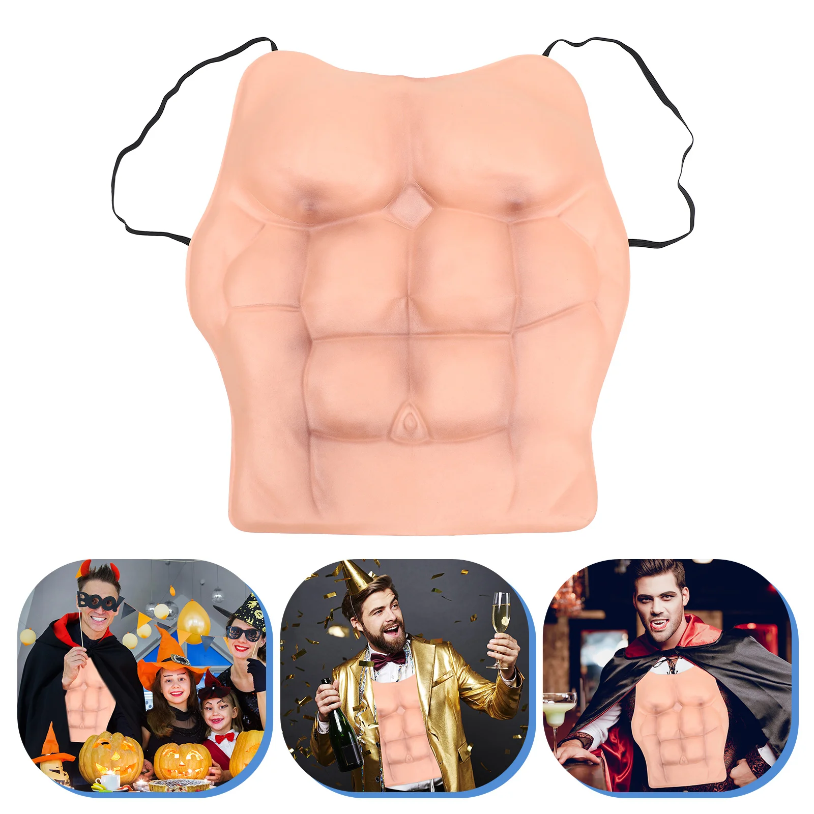 Muscle Chest Silicone Party puntelli muscoli indumenti Bachelor Cosplay Costume addominale Fake Man Vest Skin Simulation Suit gilet