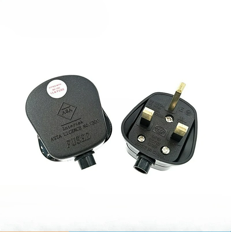 UK Male Replacement Rewireable 3Pin Type G Plug Electric Outlets Schuko British  Power Adapter Extension Cord Connector Plug