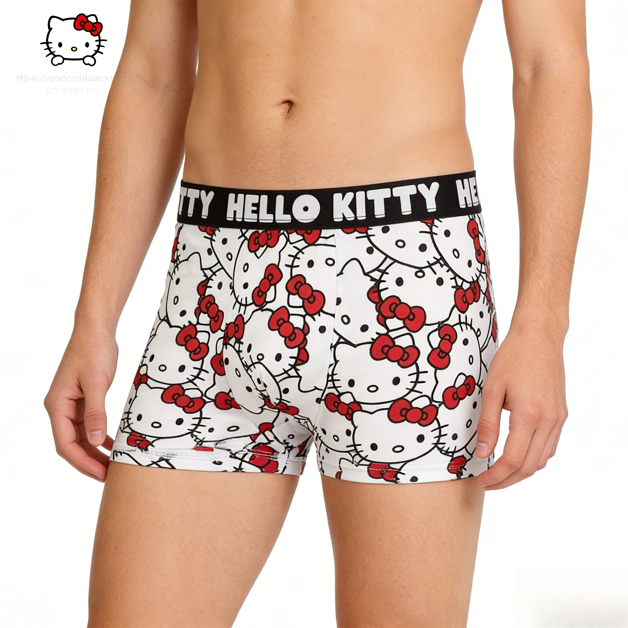 Cuecas esportivas masculinas com estampa de gato, 6 peças, cuecas boxer, roupa íntima plus size, respirável, secagem rápida, cueca boxer feminina