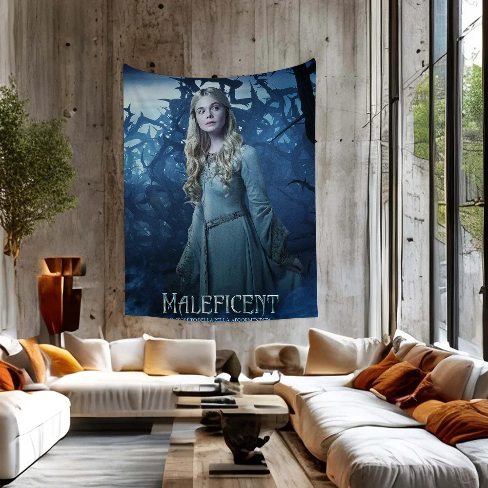 M-Maleficents Tapestry Anime Tapestry Hippie Flower Wall Carpets Dorm Decor Wall Hanging Home Decor