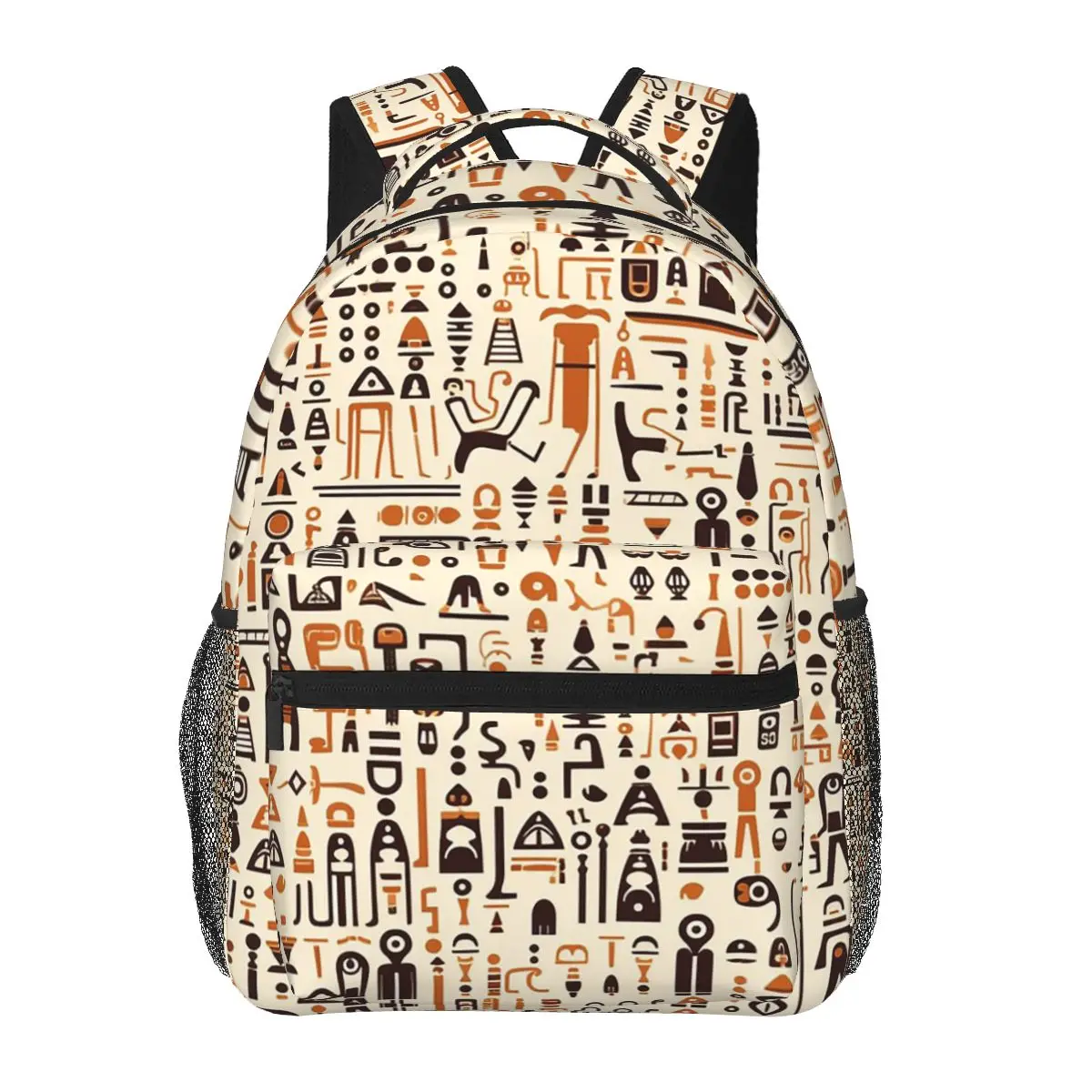 

Ancient Egyptian Elements Hieroglyphics Student Backpack School Bag Hiking Travel Daypack for Men Women Bookbag Shoulder Bags