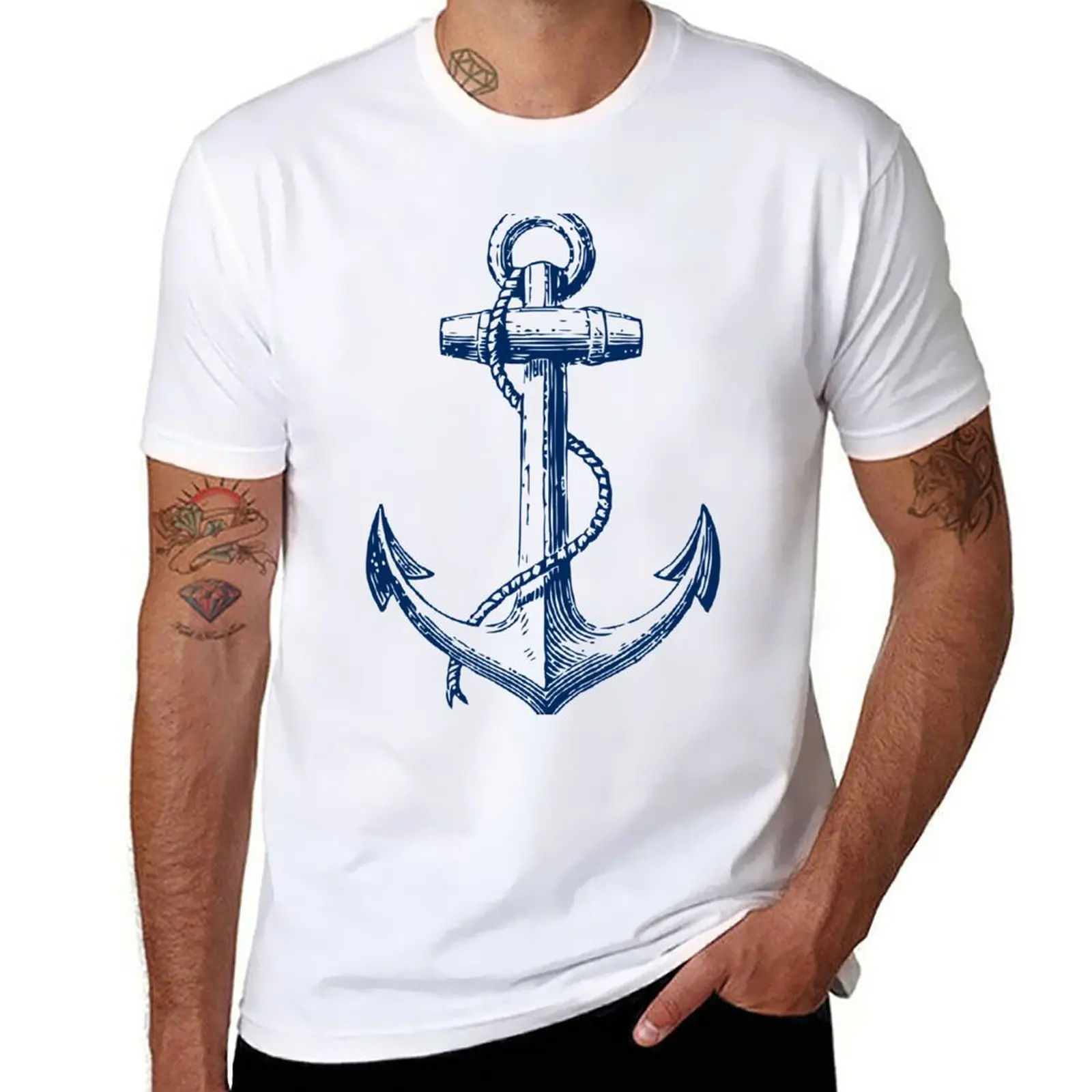 Anchor T-Shirt boys whites blacks mens big and tall t shirts