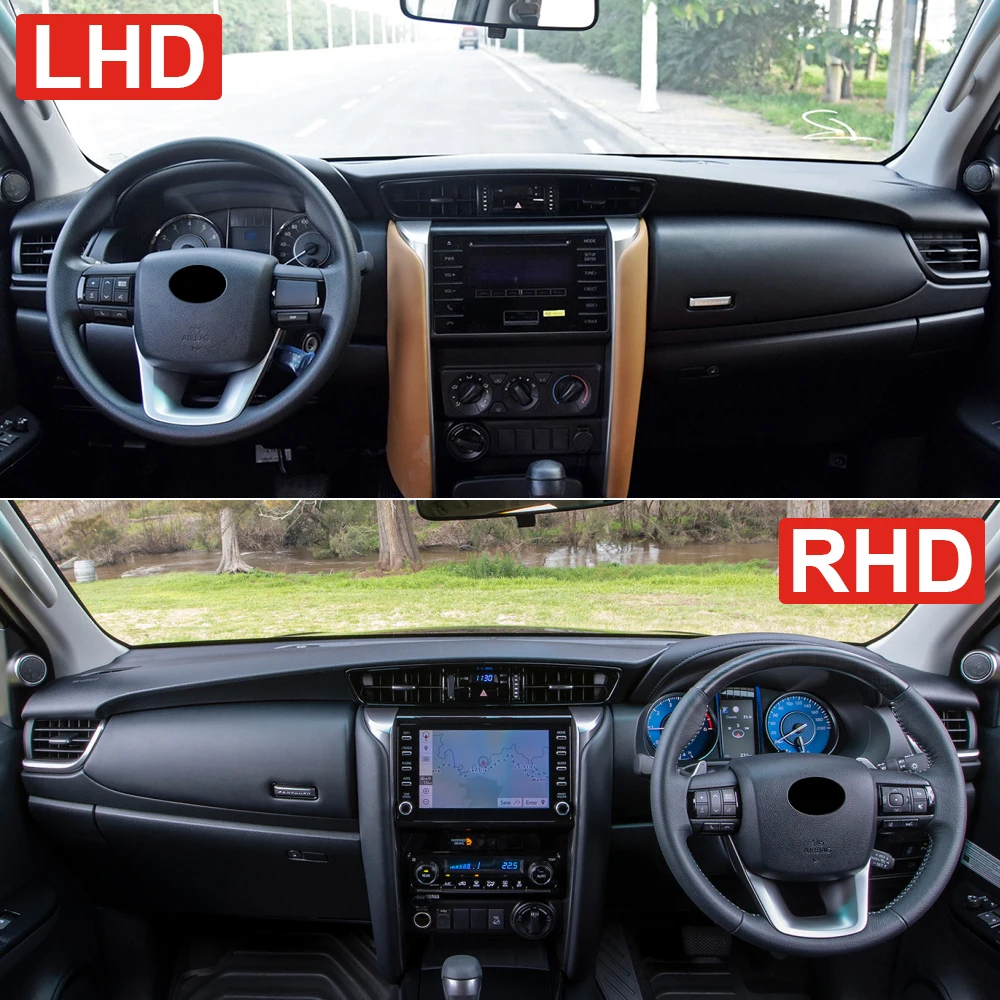 For Toyota Fortuner 2015 2016 2017 2018 2019 2020 2021 2022 2023 Car Dashboard Cover Instrument Panel Non-slip Pad Accessories 3
