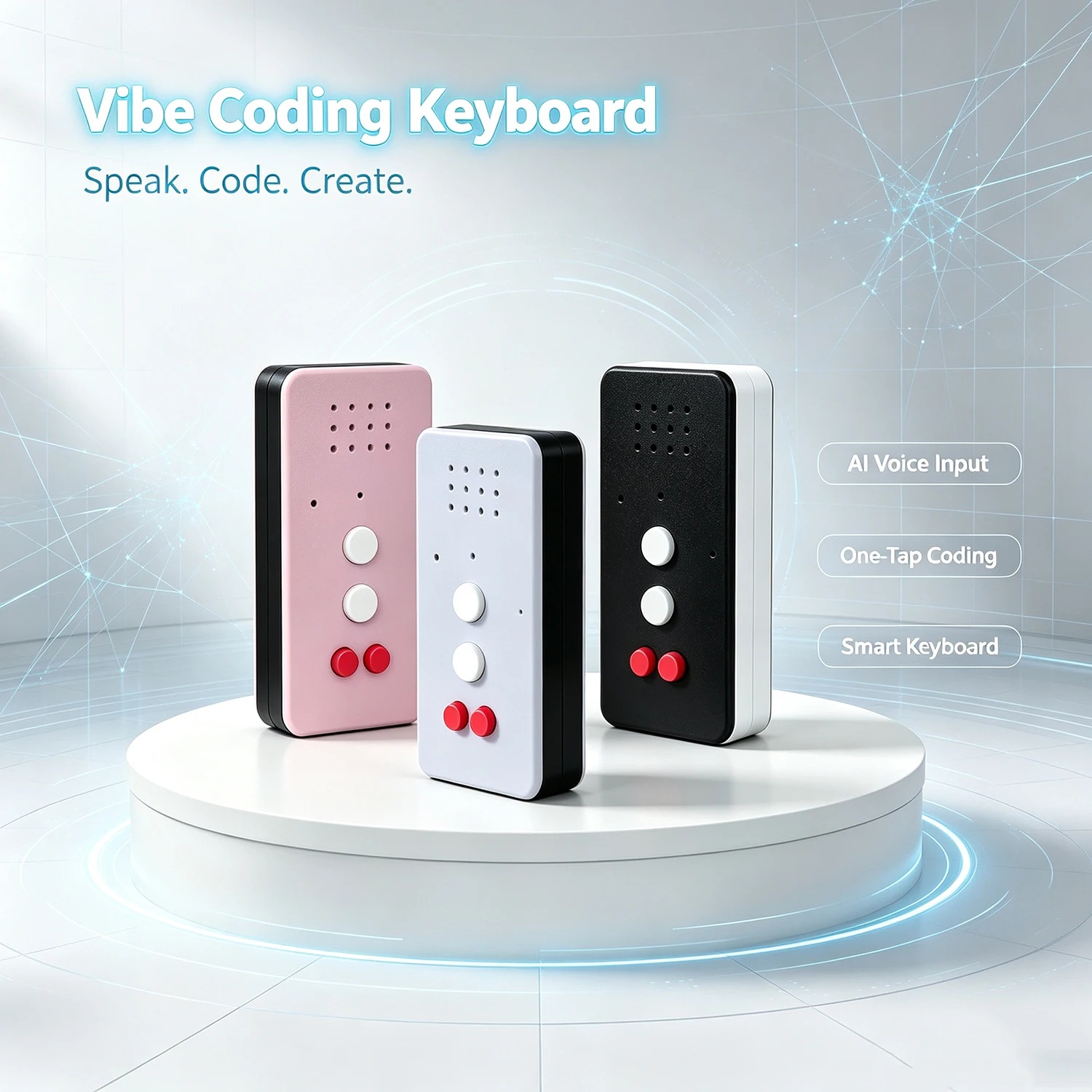 AI Bluetooth Voice Input For Doubao APP Claude Codex Vibe Coding Programming Keyboard