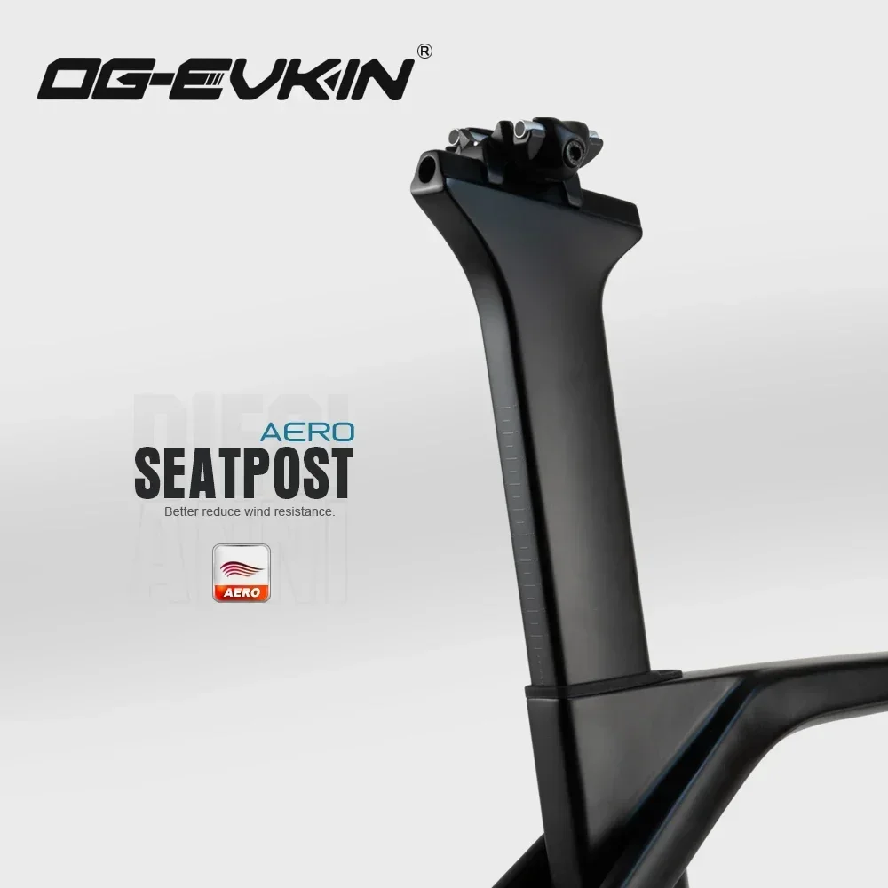 NEW Og-Evkin CF026-D Aero Road Bike Carbon Frame Internal Cable Thru Axle 12*142 BB86 700C Straight Tube Disc Brake view 3