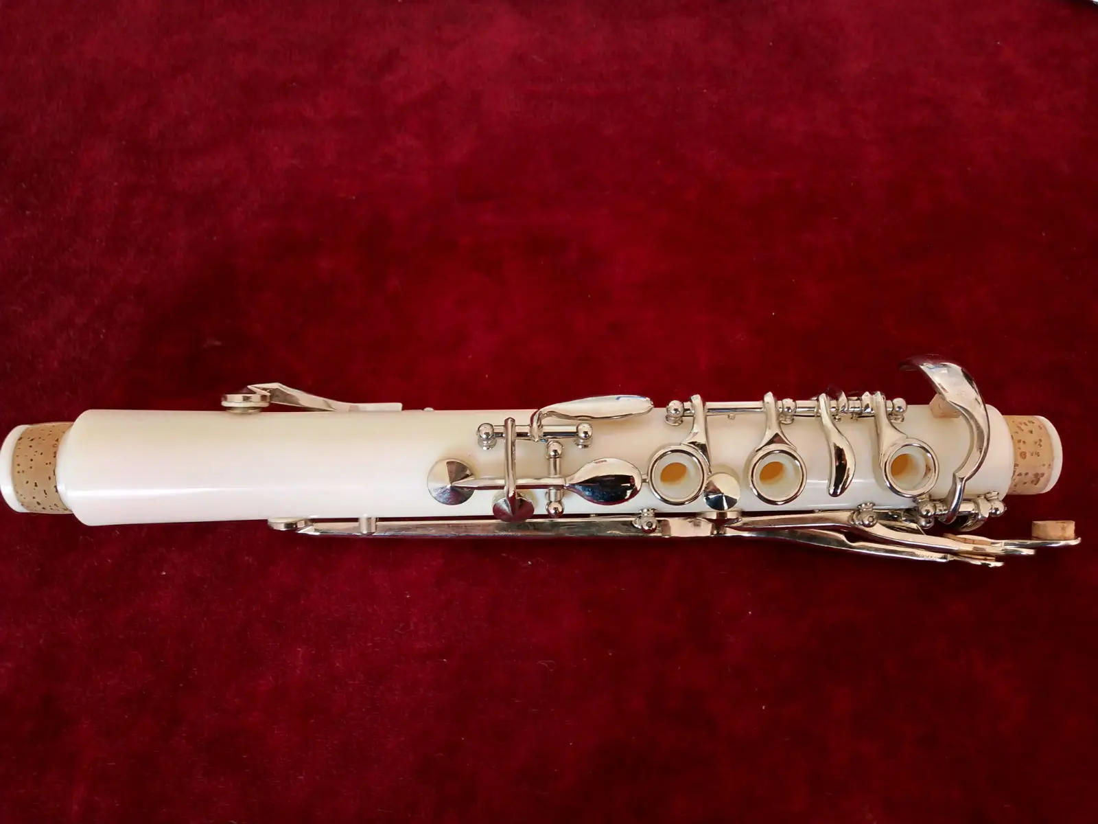 Excellent G Key Clarinet With Case White Bakelite Nickel Plated Clarinetto