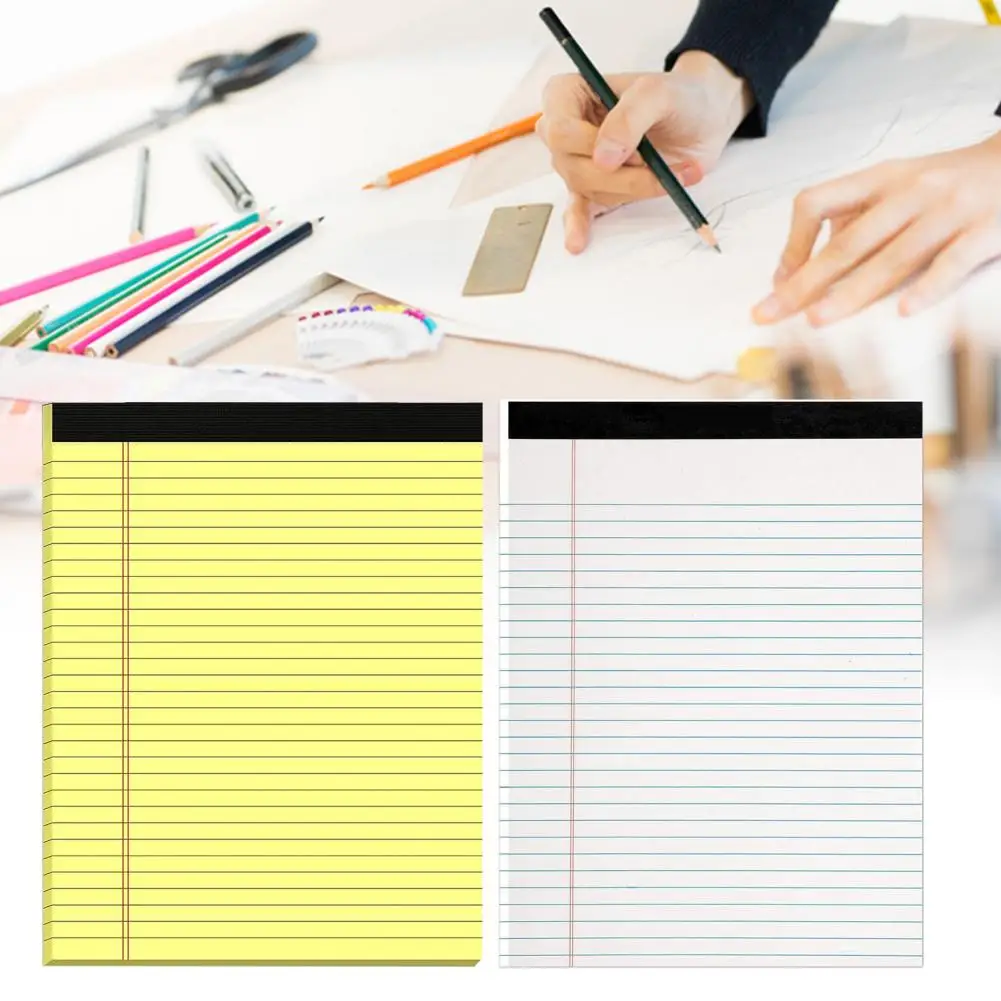 Yellow Paper Notebook Yellow Notepad Yellow Striped Notebook Set Ink-resistant Paper Smooth Writing Ideal for Home School Office