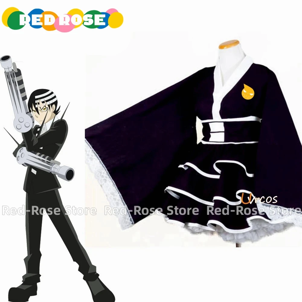 

Anime Cosplay Costume Death the Kid Costume Lolita Kimono Dress Women Girls Outfits Halloween Gift