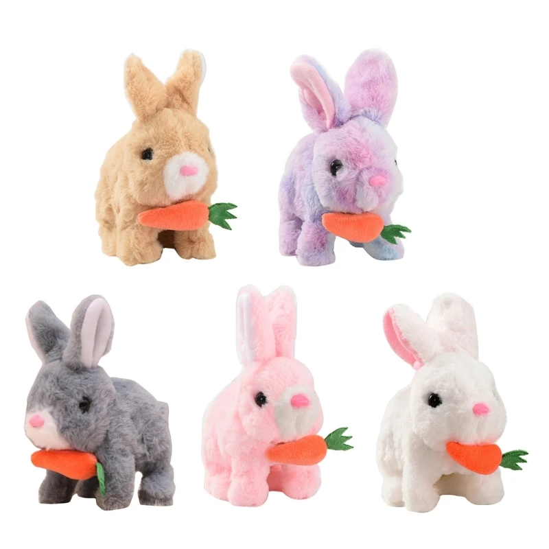 77HD Electric Stuffed Rabbit Toy That Can Hopping Speaks and Moves Kids Girl Boy Birthday Christmas Gift