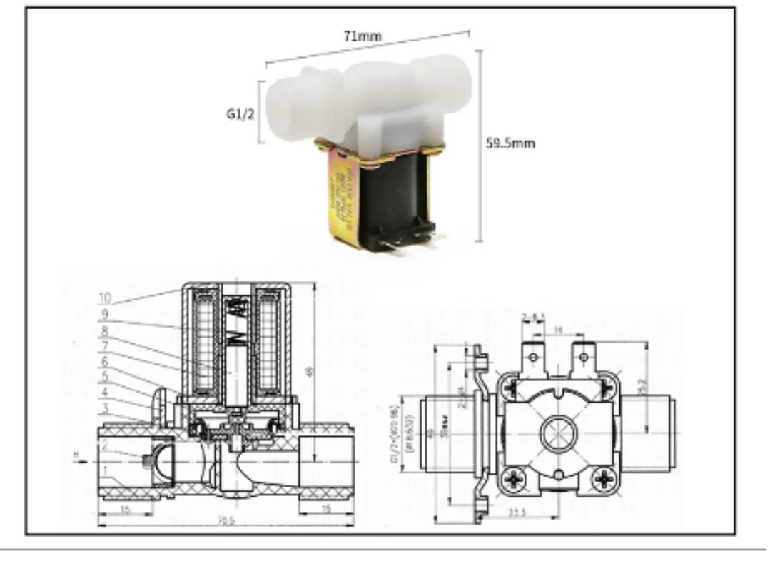 Plastic Electric Normally Closed Solenoid Valve Magnetic Water Air Pressure Controller Switch AC 220V DC 12V 24V 1/2" 3/4"