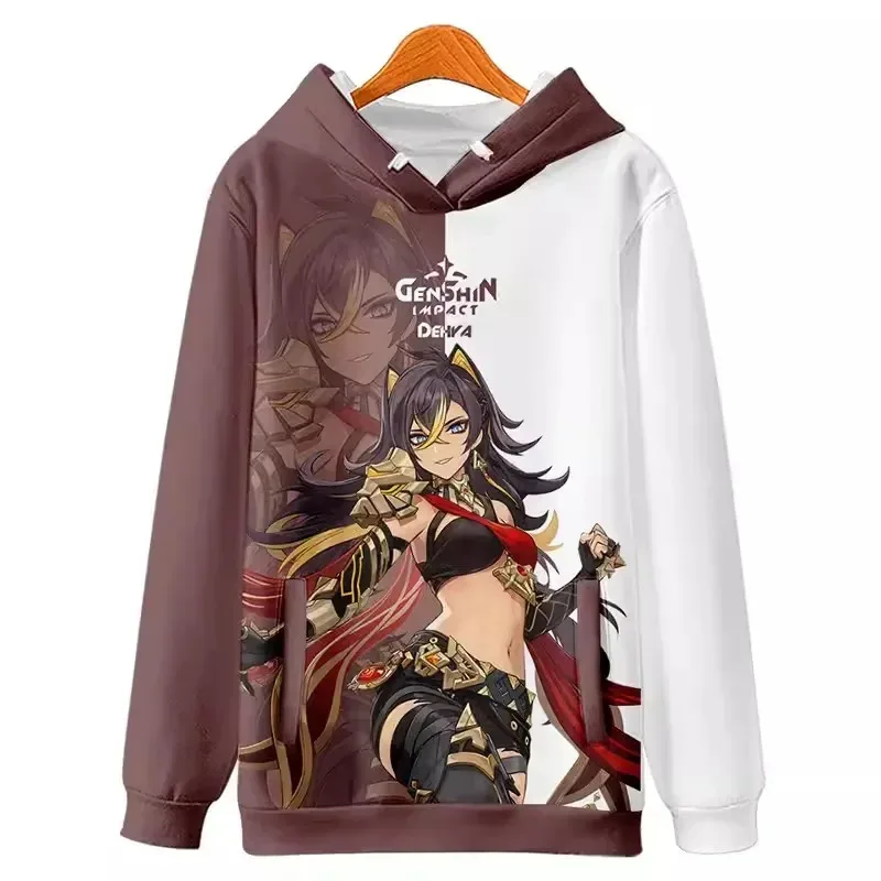 لعبة Genshin Impact Dehya هوديي Dehya أزياء تنكرية للجنسين ثلاثية الأبعاد مطبوعة على شكل جمجمة معطف أنيق لربيع الخريف