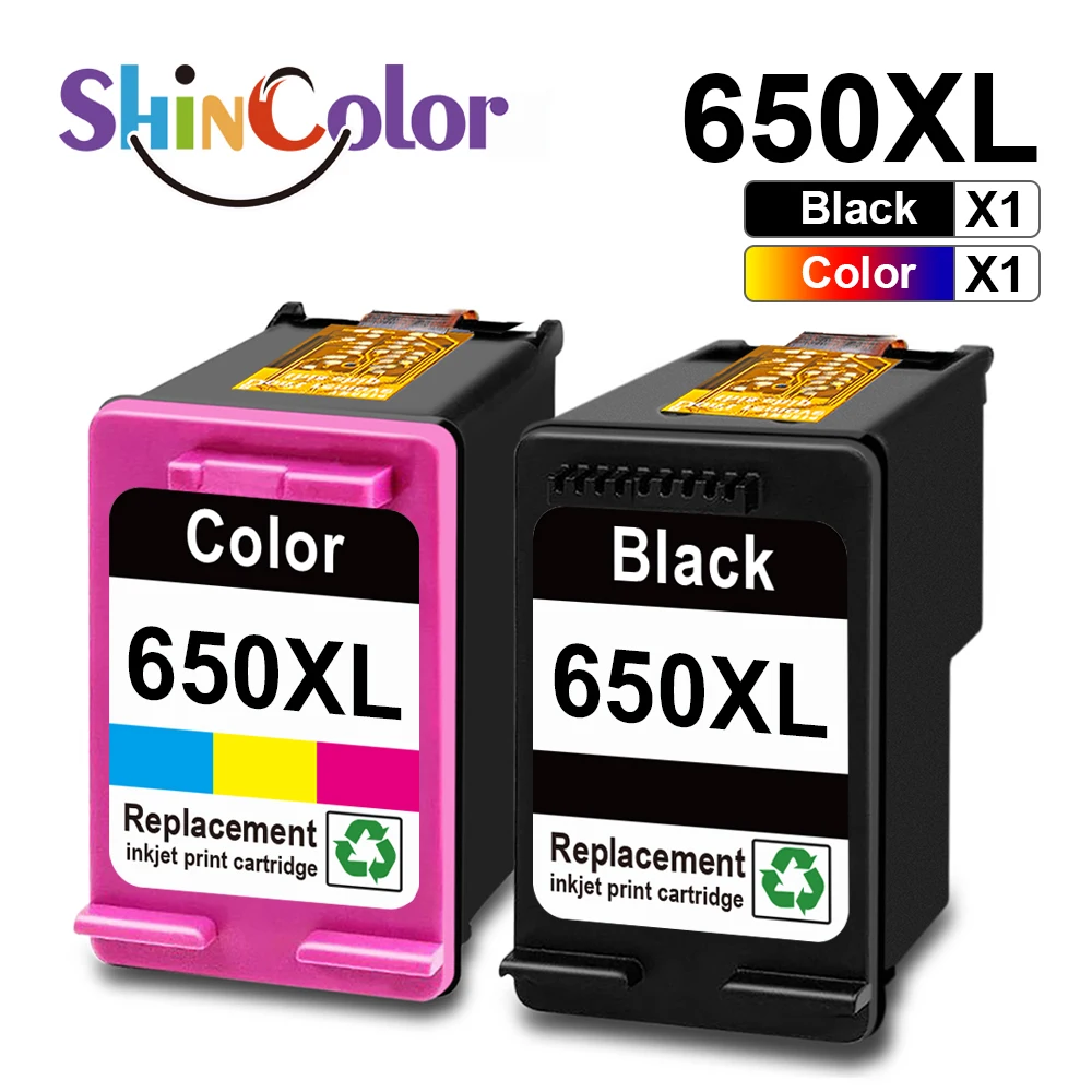 

ShinColor 650XL Premium Remanufactured Color InkJet Ink Cartridge for HP650 for HP Deskjet Ink Advantage 1015 4645 Printer