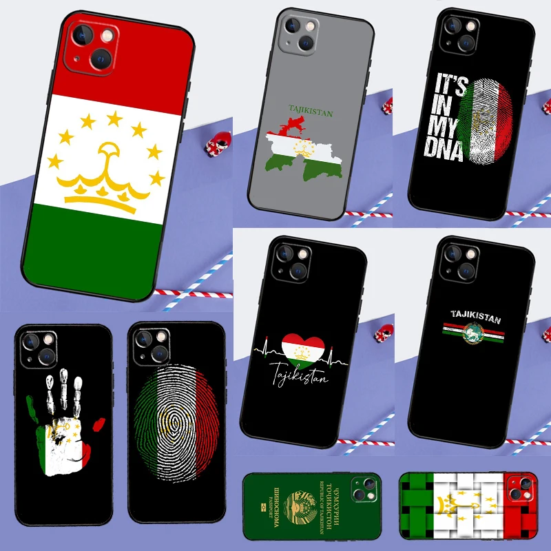 Tajikistan Flag Phone Case For iPhone 16 15 14 11 12 13 Pro Max Mini X XR XS Max 7 8 Plus Cover Coque