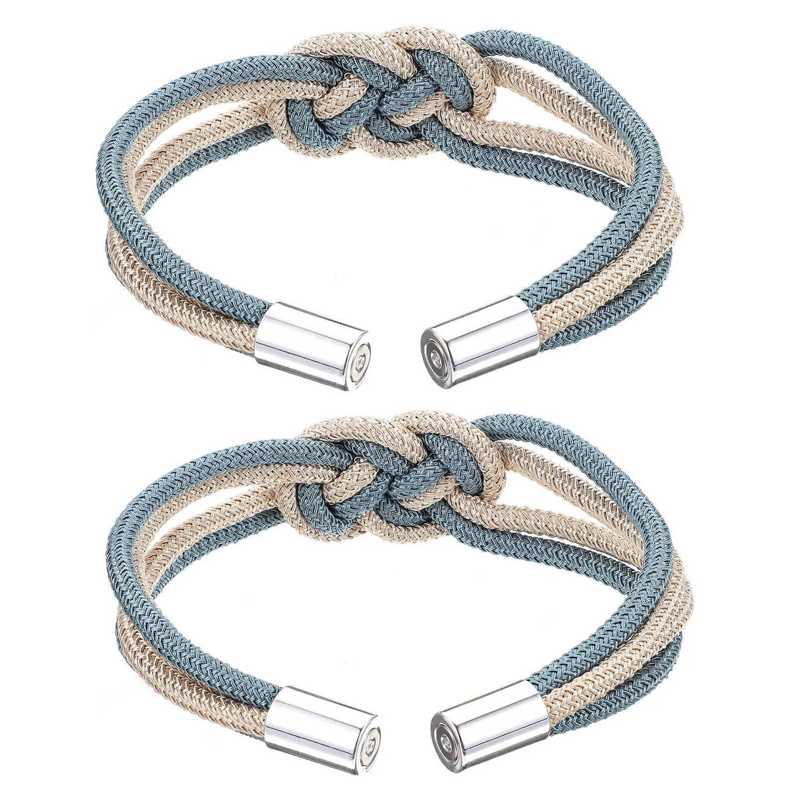 

2pcs Cotton Rope Curtain Tieback Magnetic Simple Strap For Home Kitchen Living Room Decor Practical Curtain Holder Home Decor
