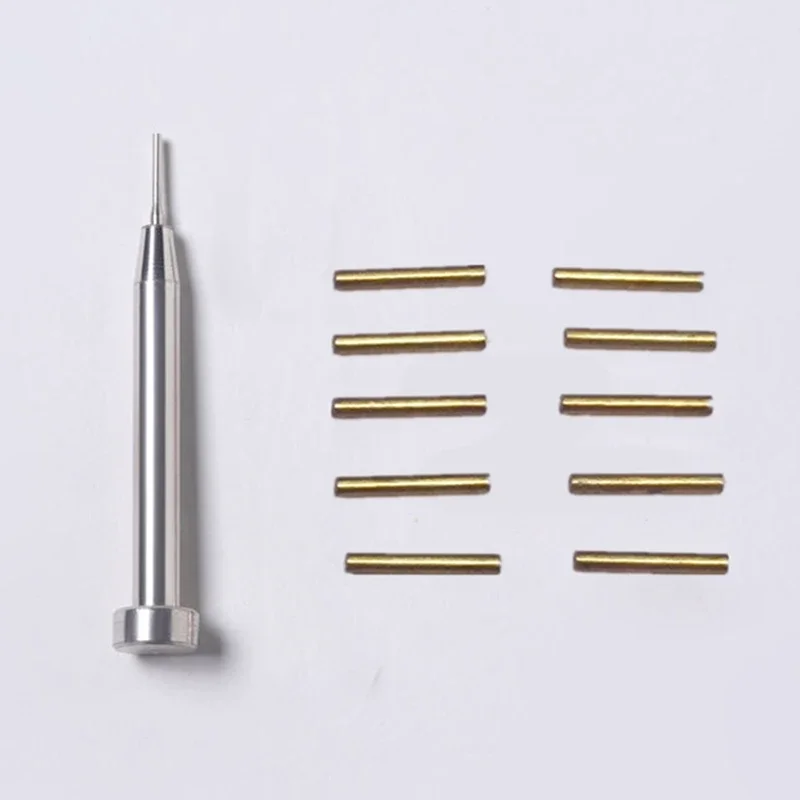 Copper Hinge Pins & Stainless Steel Disassemble Punch For Zippo Kerosene Oil Lighter Shell Case Link Pin Replace Repair Tool Set