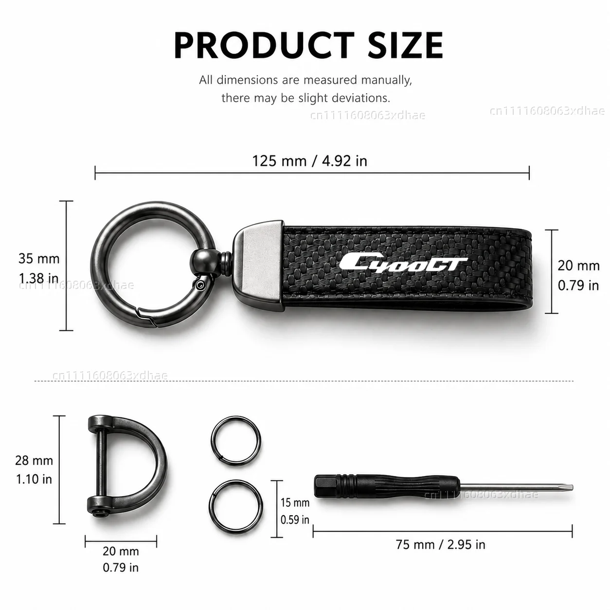 High-Grade Leather Motorcycle Keychain Holder Keyring Accessories For BMW C400GT C 400GT C400 GT 2019-2022 view 2