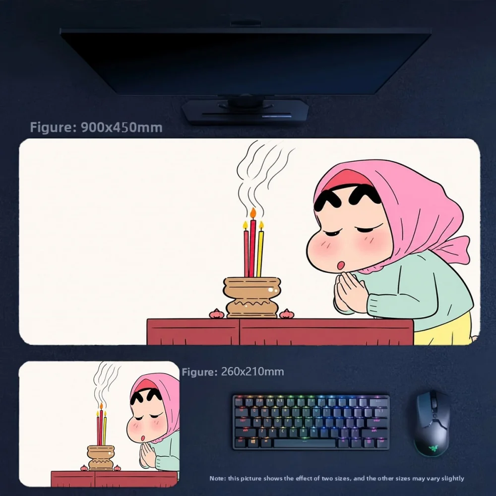 New Office Stylish Simple Premium Sense Leather Mouse Pad Animation Crayon Shin-chan Series Leather Non-slip Mouse Pad Table Mat