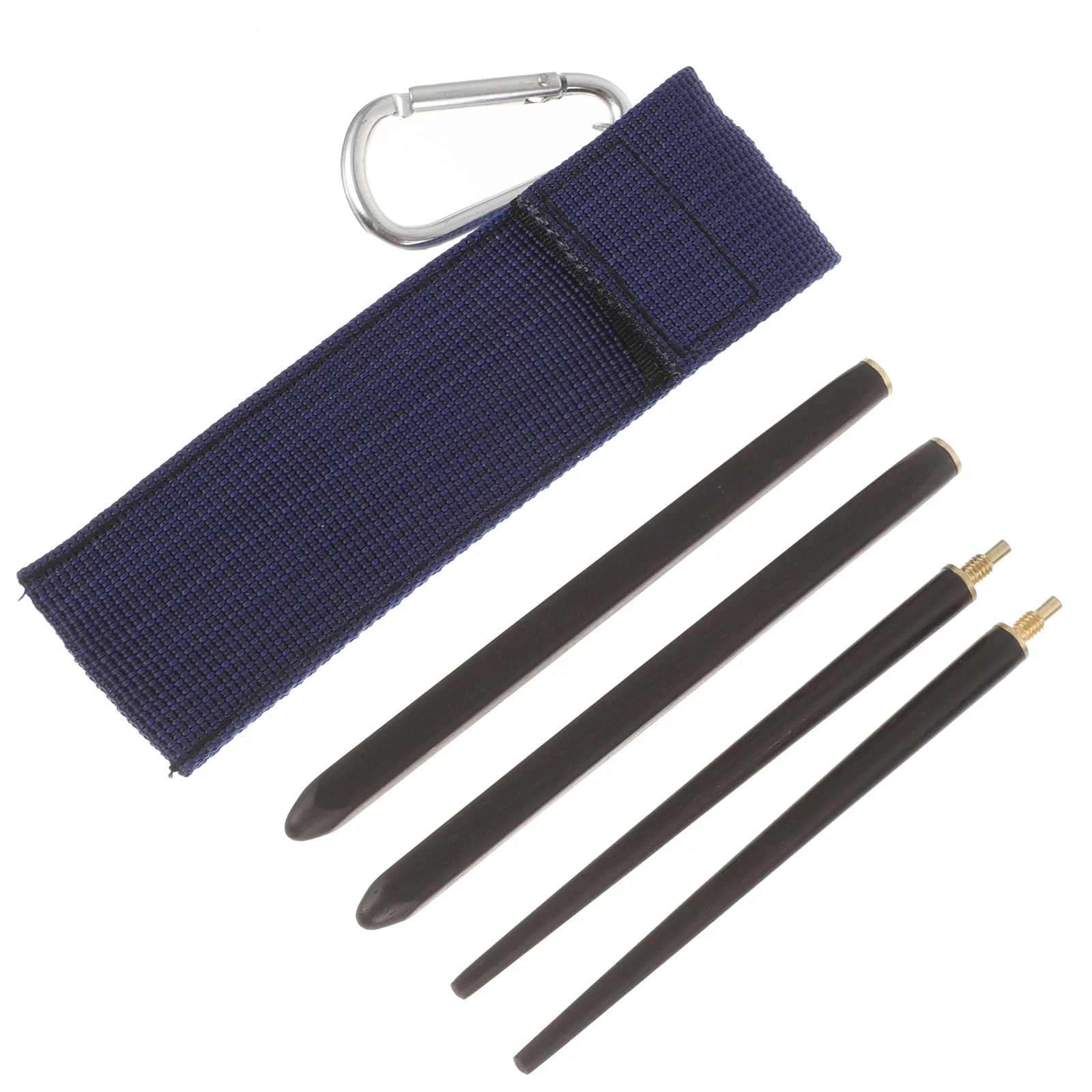 

2pcs Folding Camping Chopsticks Black Portable Outdoor Travel Reusable Detachable Sturdy Wood Metal for Home