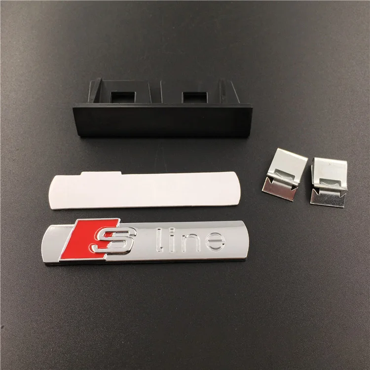 ABS Car Front Grille Emblem Auto Head Hood Decals For Audi Sline S line A4 B6 B8 S1 S2 S3 S4 S5 S6 A1 A3 A6 C5 A5 A8 Accessories view 4