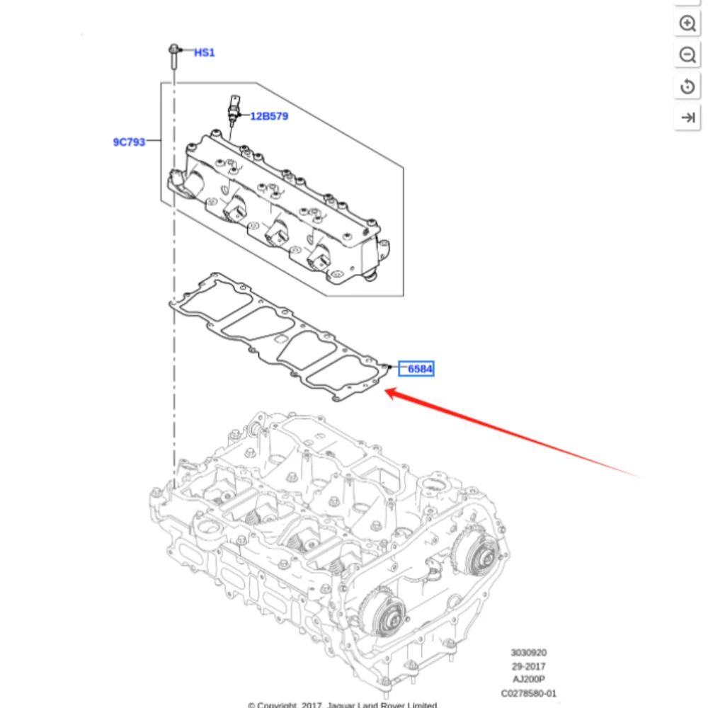 

FOR LAND ROVER RANGE ROVER IV L405 ENGINE VALVE COVER GASKET LR106297