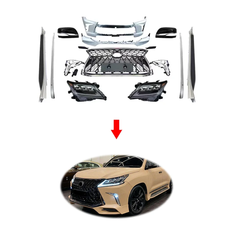 

Upgrade Bodykit for Lexus LX570 2008-2015 body kit car Front Grill Front Bumper Lip Front Face