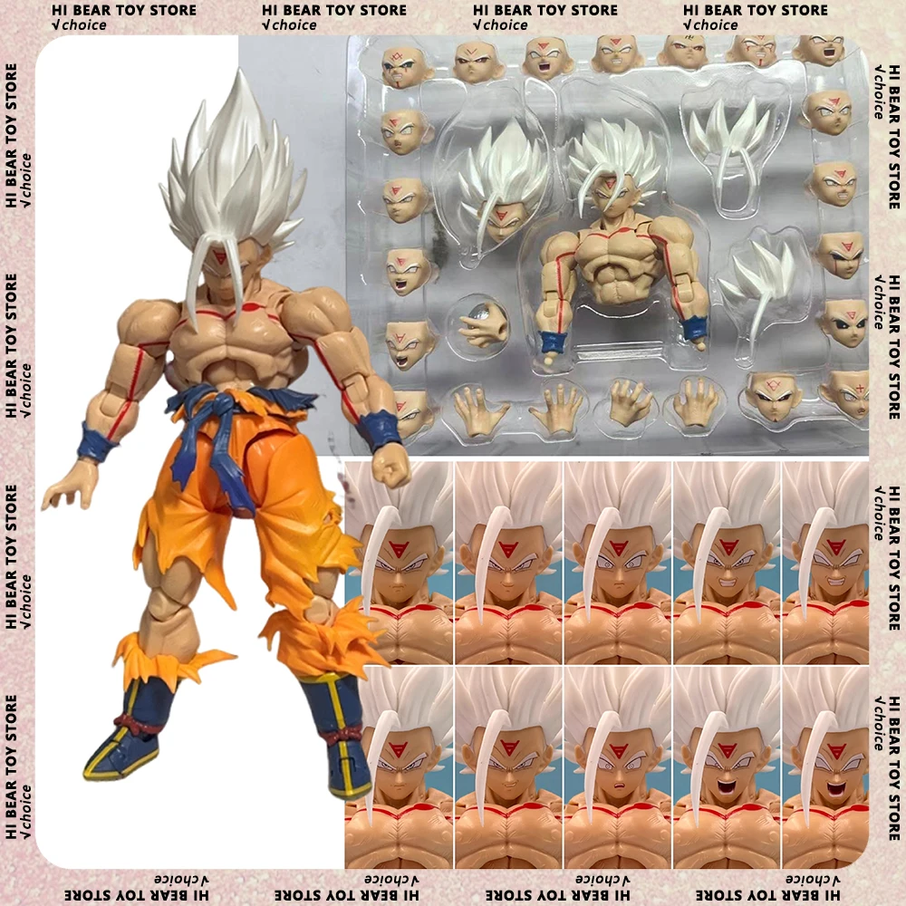 

Black Hole Studio Dragon Ball Son Goku Action Figure White God Head Accessory Kit Upper Body Plainface Carving Shf Figures Toys