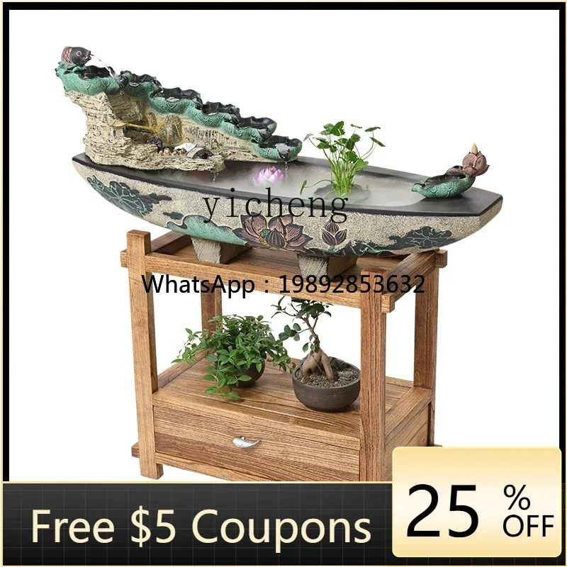 BB لاكي فنغ شوي عجلة زخرفة المياه، غرفة المعيشة مكتب الطابق الجنينة نافورة خزان الأسماك المرطب #1